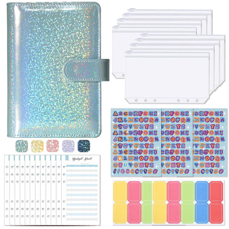 A6 Loose-Leaf Binder Budget Book Macaron Notebook Leather PU Loose-Leaf Book Cash Budget Handbook - V.I.P Digital Presence