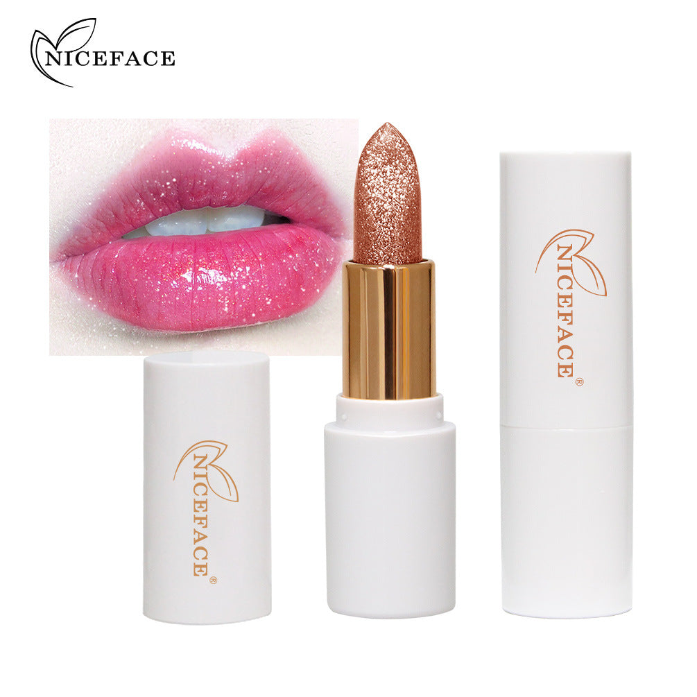 NICEFACE Charming Color-Changing Lipstick Bling Bling Slightly Flashing Warm Moisturizing Lipstick Waterproof And Not Easy To Fade - V.I.P Digital Presence