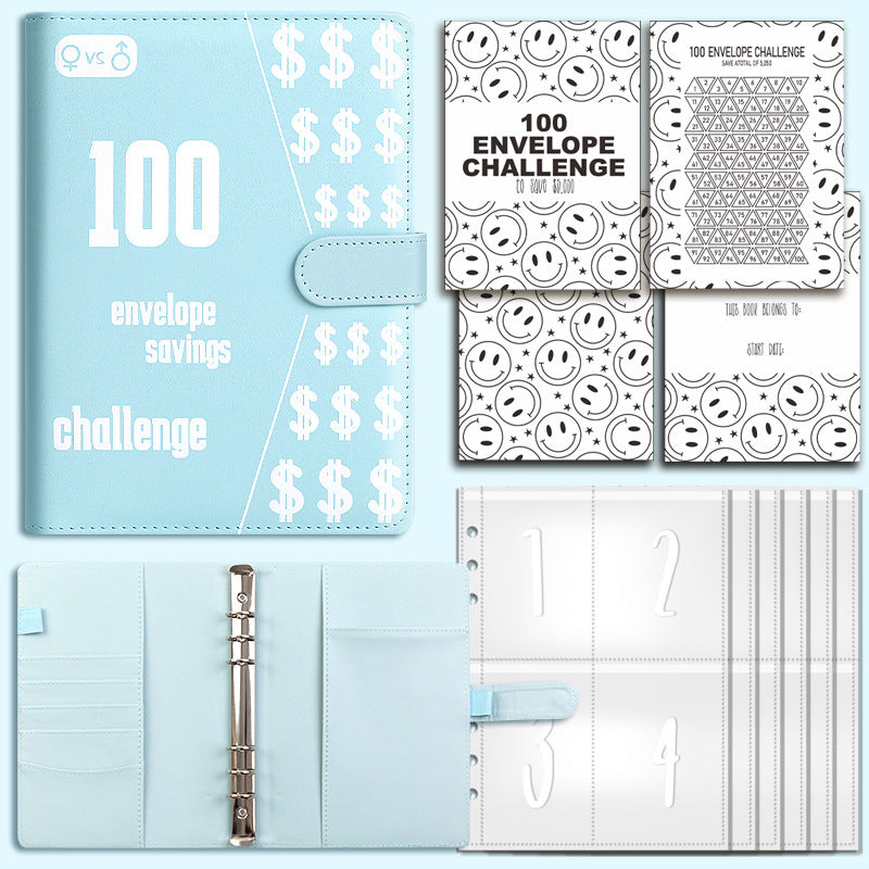 100 Envelope Challenge Binder Couples 100 Day Challenge Savings Savings Notebook - V.I.P Digital Presence