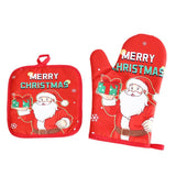 Christmas series insulated gloves, oven gloves, kitchen baking oven gloves, insulated and heat-resistant gloves - V.I.P Digital Presence