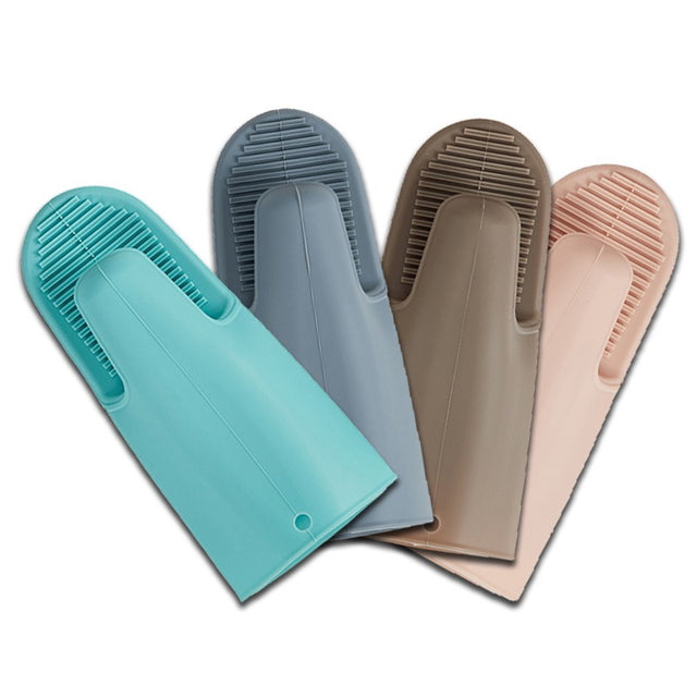 Microwave oven hand clip baking gloves, large, thick, heat-resistant, elongated, non slip, oven specific gloves - V.I.P Digital Presence