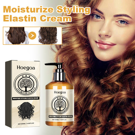 Moisturize Styling Elastin Cream, Curls Volumizing Shine Natural Puffiness Styling Conditioner - V.I.P Digital Presence