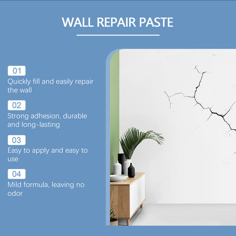 Home Wall Repair Paste, Wall Damage Scratches Dents Cracks Nail Holes Repair Wall Repair Paste - V.I.P Digital Presence