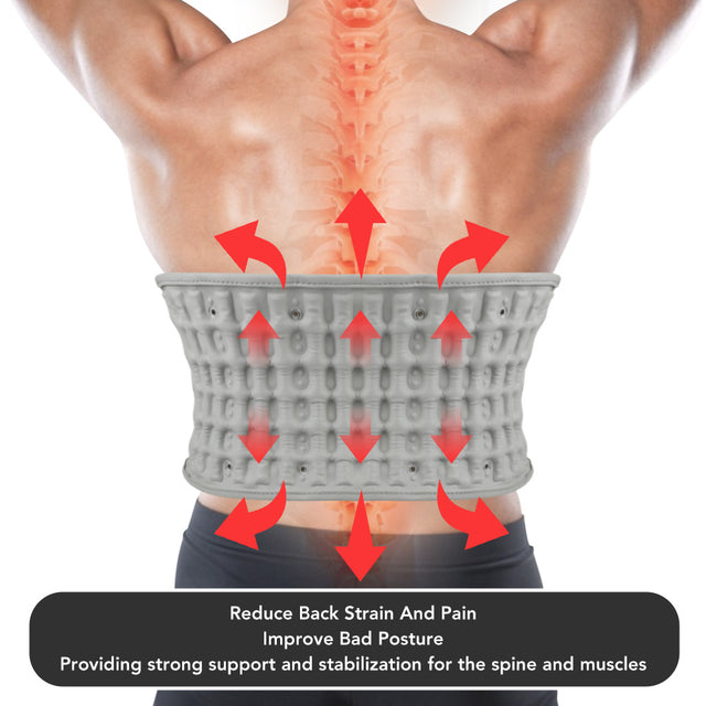 Inflatable Waist Belt To Relieve Low Back Pain Waist Protection Leather Shrink Exhaust Fixed Belt - V.I.P Digital Presence