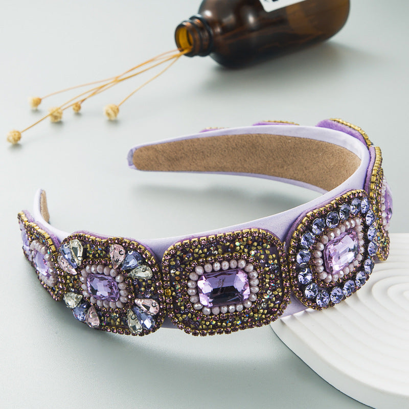 Hair Hoop Fashion New Bright Crystal Baroque Hair Band Hair Cave High Quality Small Fragrance Head Hoop Hair Accessories - V.I.P Digital Presence
