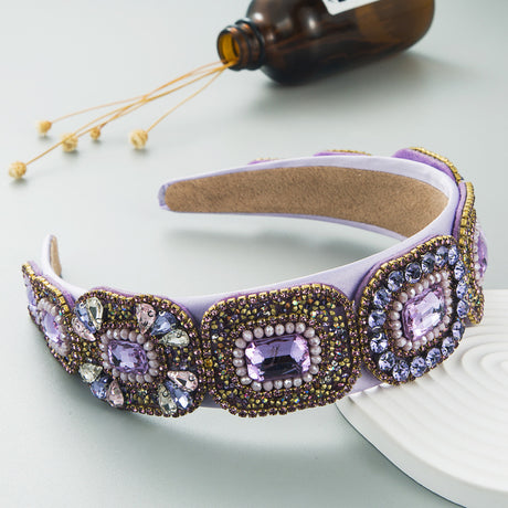 Hair Hoop Fashion New Bright Crystal Baroque Hair Band Hair Cave High Quality Small Fragrance Head Hoop Hair Accessories - V.I.P Digital Presence