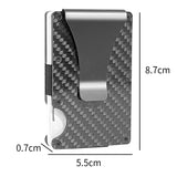 Men Card Holder Slim Carbon Fiber Credit Card Holder Metal Wallet Anti Scan Function Hold Card Coins Cash - V.I.P Digital Presence