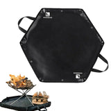 Esterilla ignífuga hexagonal plegable para acampar, resistente al calor, ignífuga, aislante, para estufa, relleno ignífugo, suministros para acampar