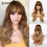 Black Brown Bangs Long Curly Hair Natural Full Head Set Chemical Fiber Wig Female Full Head - V.I.P Digital Presence