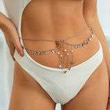 Metal Star Butterfly Waist Chain Beach Wind Pearl Tassel Body Chain - V.I.P Digital Presence