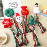 Christmas Cotton Rope Pet Plush Toy Teeth Grinding Durable Cartoon Self Hi Dog Toy Cat Supplies - V.I.P Digital Presence