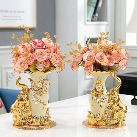 Ceramic countertop vase living room flower arrangement TV cabinet decoration creative interior decoration vase - V.I.P Digital Presence
