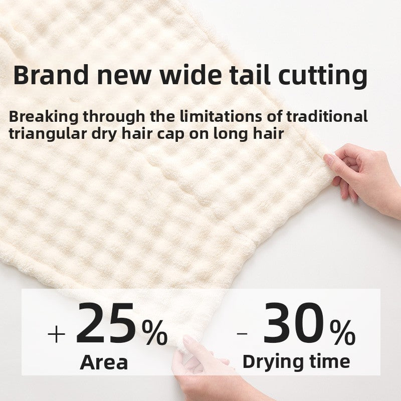 French Style Dry Hair Cap for Adults, Extra Large and Thick, Strong Water Absorption, Quick Drying Hair Care, One-Piece Head Wrap Dry Hair Towel - V.I.P Digital Presence