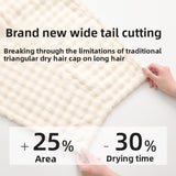 French Style Dry Hair Cap for Adults, Extra Large and Thick, Strong Water Absorption, Quick Drying Hair Care, One-Piece Head Wrap Dry Hair Towel - V.I.P Digital Presence