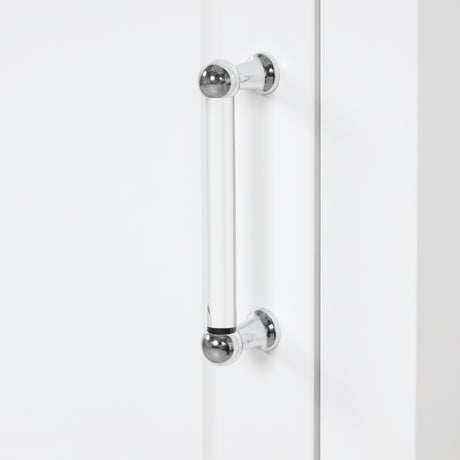 Tall bathroom storage cabinet with two drawers and adjustable shelves for independent storage - V.I.P Digital Presence