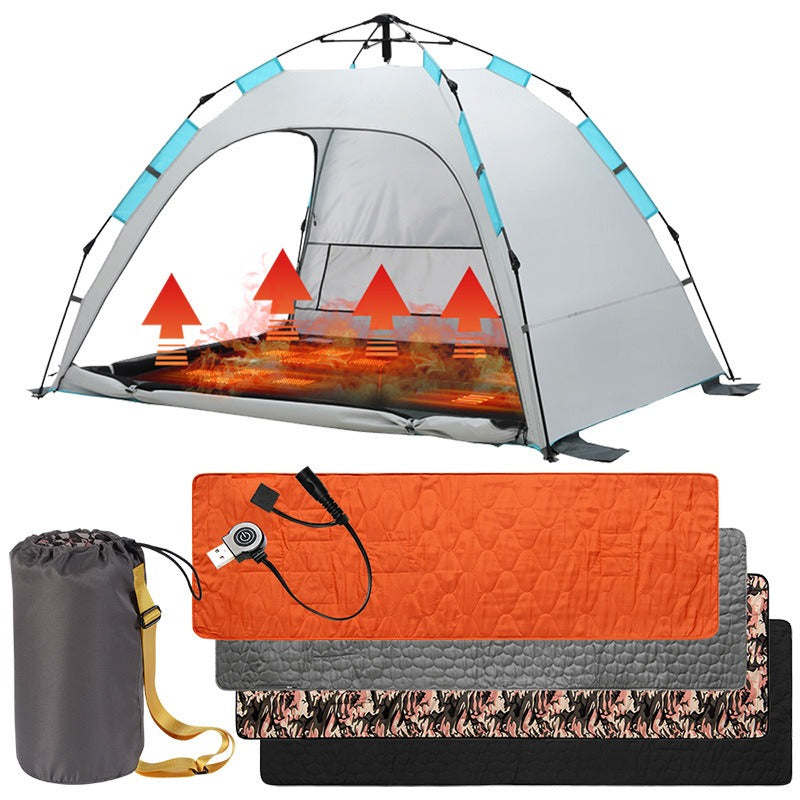 Nueva colchoneta térmica portátil de invierno con carga inteligente para acampar al aire libre