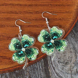 Lucky Clover Acrylic Dangle Earrings - V.I.P Digital Presence