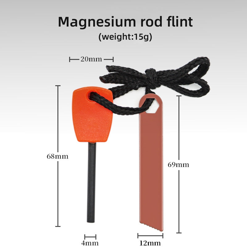 Juego de camping pequeño mini pedernal impermeable encendido tira de magnesio varilla de magnesio