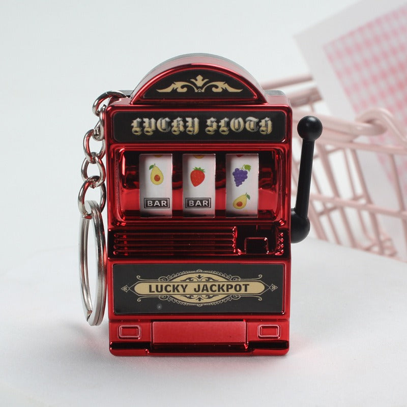 Mini fruit machine keychain pendant spinning machine game slot machine slot machine small toy lucky draw decoration - V.I.P Digital Presence
