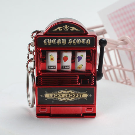 Mini fruit machine keychain pendant spinning machine game slot machine slot machine small toy lucky draw decoration - V.I.P Digital Presence