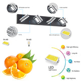 LED Modern Black Vanity Lights, 4-Lights Acrylic Matte Black Bathroom Vanity Lights Over Mirror - V.I.P Digital Presence