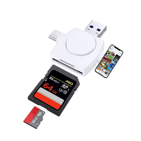 TF card SD card reader suitable for Apple USB C Android Typec computer USB laptop 4in1 card reader - V.I.P Digital Presence