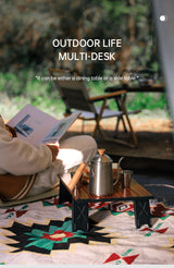 Mesa de picnic plegable, ligera, portátil y ultraligera, de aluminio, para acampar y hacer senderismo al aire libre.