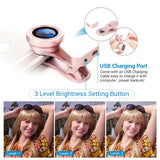 3 in 1 Phone Lens, LED Flish Light Lens For iphone SE X 8 7 6 6S Fish Eye Lens 0.4-0.6X Wide Angle+10X Macro Clip-on Lens - V.I.P Digital Presence