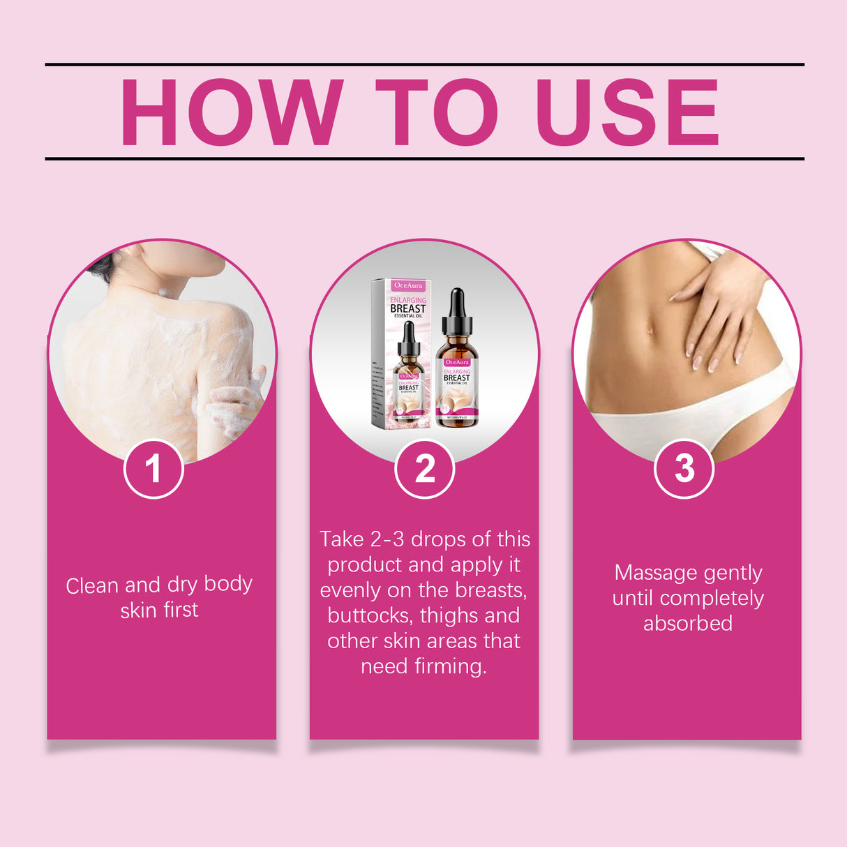 Oceaura Collagen Body Essential Oil Volumizing Lift Chest And Butt Firming Body Sculpting Massage Oil - V.I.P Digital Presence