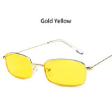 Candy Colors Metal Frame Rectangle Sunglasses Small Retro Shades UV400 Sun Glasses for Men Women Driving Eyewear Summer Goggles - V.I.P Digital Presence