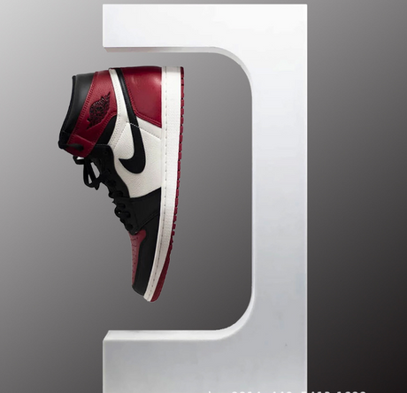 Magnetic levitation acrylic platform desktop advertising rotating display platform Magnetic levitation shoe display rack - V.I.P Digital Presence