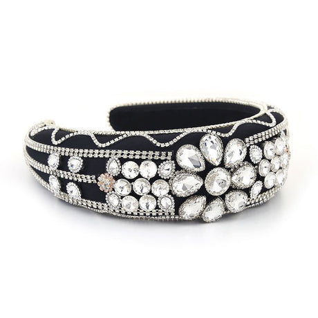 Baroque wide brimmed full diamond headband - V.I.P Digital Presence