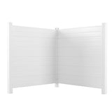 Privacy Fence Panels Kit Air Conditioner Trash Can Enclosure Vinyl white color - V.I.P Digital Presence