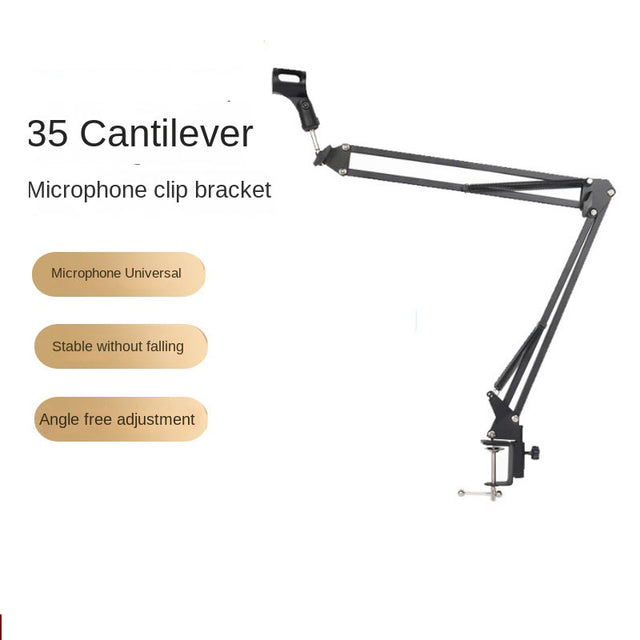 Desktop Microphone Stand Live Handheld Mic Holder Adjustable NB35 Boom Arm Microphone Bracket - V.I.P Digital Presence