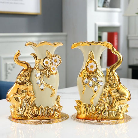 Ceramic countertop vase living room flower arrangement TV cabinet decoration creative interior decoration vase - V.I.P Digital Presence
