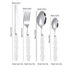 304 stainless steel knife and fork spoon creative pearl ceramic handle tableware western steak knife and fork dessert spoon - V.I.P Digital Presence