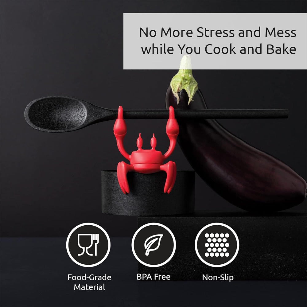 Crab pot edge clip crab silicone tableware holder spoon holder steam radiator anti slip spoon holder anti overflow device - V.I.P Digital Presence