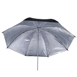 Portable Studio Video Flash Light Grained Umbrella Reflective Reflector Black Sliver Photo Photography Umbrellas - V.I.P Digital Presence