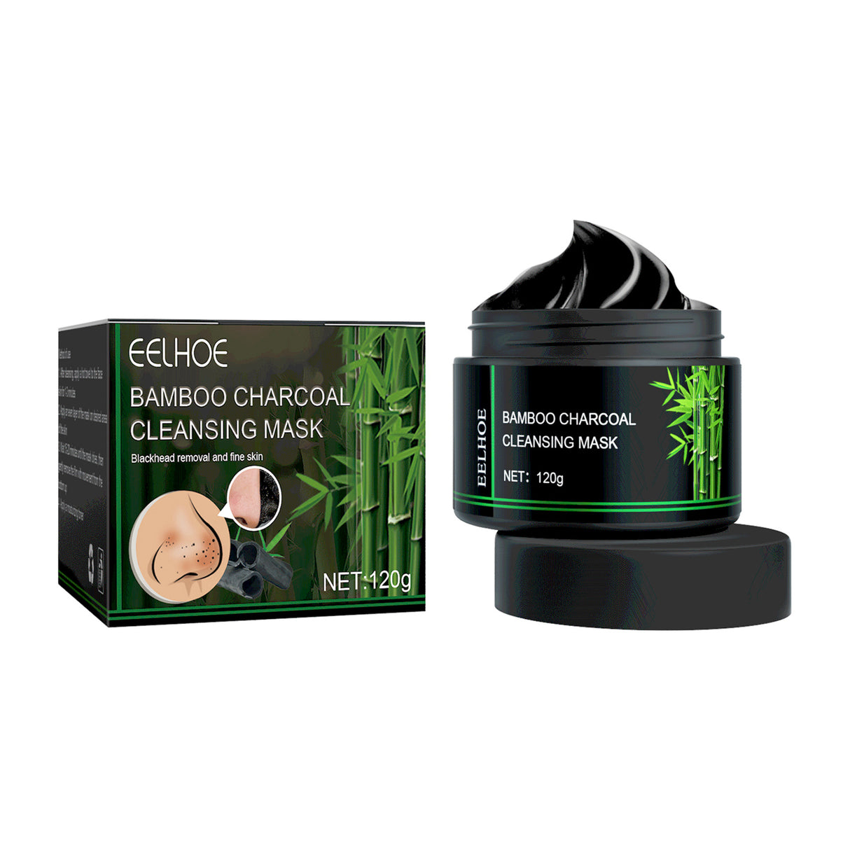 Bamboo Charcoal Blackhead Removing Tearing Facial Mask, Moisturizing Removing Blackhead And Acne Shrinking Pore Oil Control Mud Mask - V.I.P Digital Presence