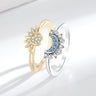 European and American personality simple design sun and moon folding ring female couple ring - V.I.P Digital Presence