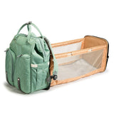 Baby Infant Nappy Changing Bag Portable Large Capacity Folding Crib Diaper Backpack Stroller Straps Pad for Travel Outdoor 28GD - V.I.P Digital Presence