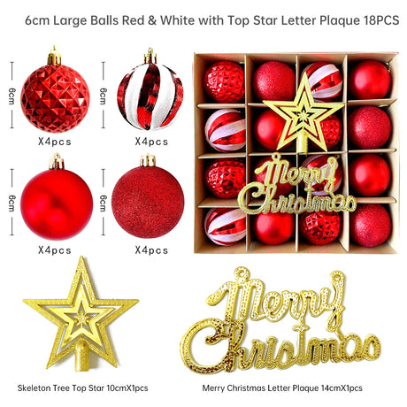 Christmas decoration 6cm electroplated ball plastic ball special-shaped painted Christmas ball gift Christmas tree pendant - V.I.P Digital Presence