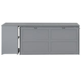 Queen Size Murphy Bed with Rotable Desk  Gray