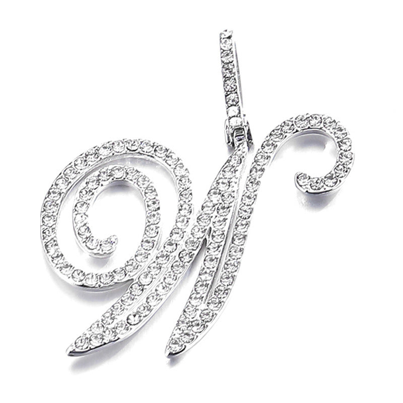 Hip hop accessories grass letter pendant melon seed buckle Cuban chain accessory - V.I.P Digital Presence