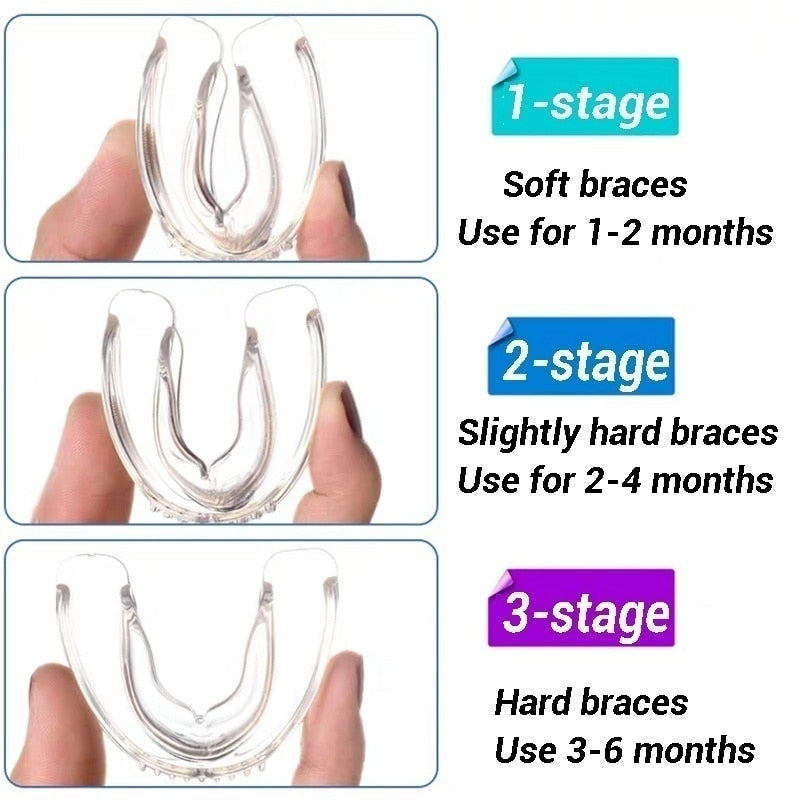3 Stages Dental Orthodontic Braces Appliance Braces Alignment Trainer Teeth Retainer Bruxism Mouth Guard Teeth Straightener - V.I.P Digital Presence