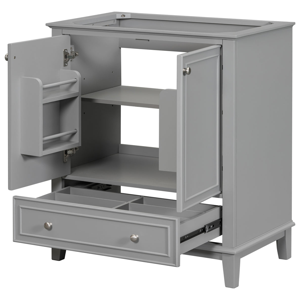 30 inch bathroom vanity no sink  base only gray - V.I.P Digital Presence