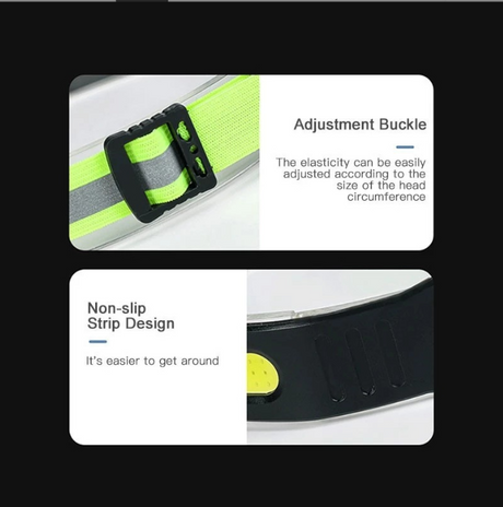 Type C Rechargeable Silicone Sensor Headlight Portable Floodlight LED Headlight for Outdoor Running and Cycling - V.I.P Digital Presence