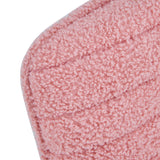 Modern minimalist pink plush fabric single person sofa chair with golden metal legs