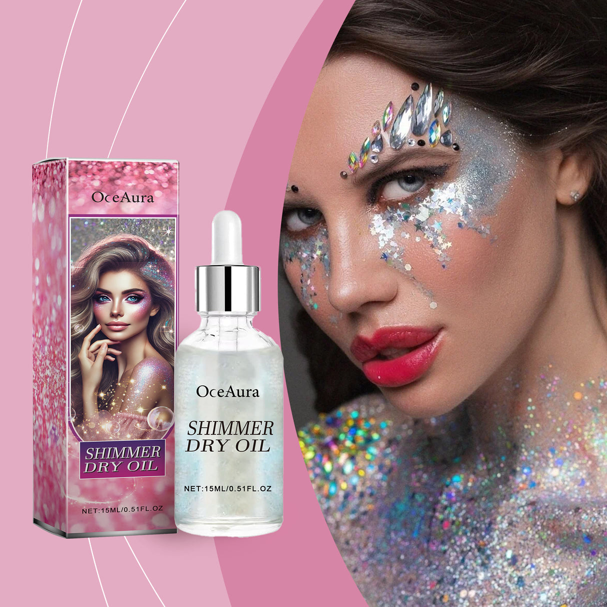 Body Glow Oil, Facial Body Collarbone Brightening Liquid Fine Shine Party Beach Shine Oil - V.I.P Digital Presence