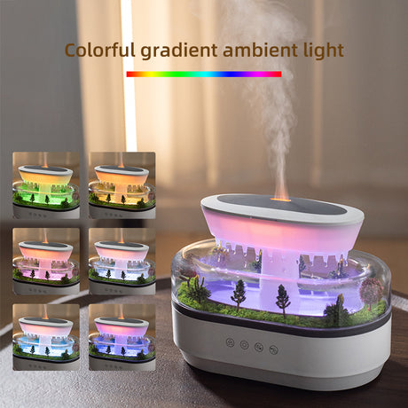 Smart Cool Mist Raindrop Air Humidifier for Garden Landscape Christmas Tree White Noise Oil Aroma Diffuser Portable - V.I.P Digital Presence